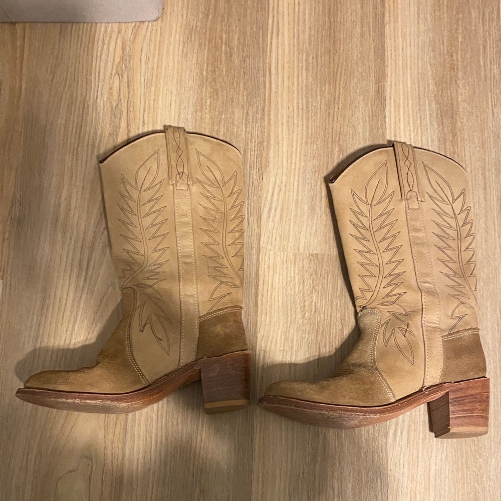 Stylish Tan Heeled Boots
